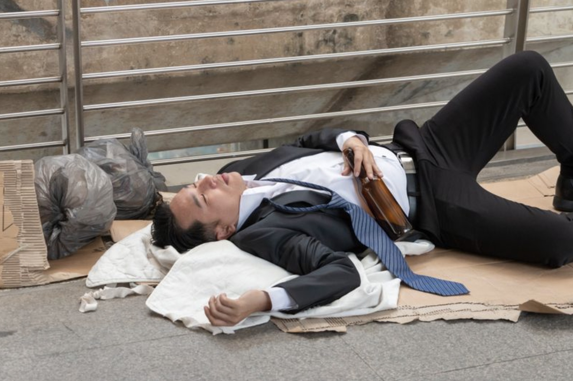 drunk guy in a suit